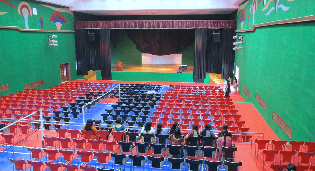 A view of Chanakya Auditorium - Badminton Court - New Horizon Gurukul