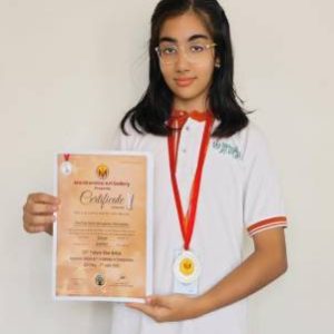 Nishtha Sethi from 7B, took part in the 25th Future Star Artist National Online Art Exhibition & Competition 2023